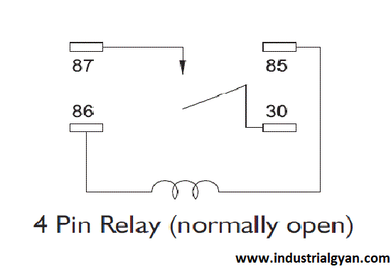 Wiring diagram of % pin Relay ? Working Terminal Connection